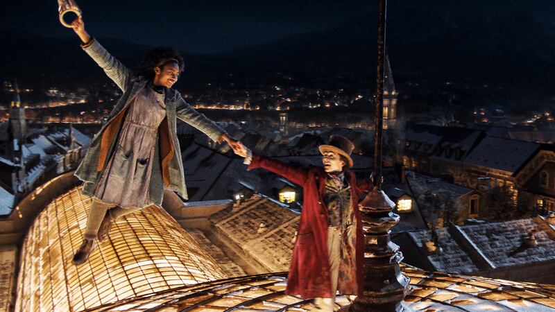 An photo including Timothee Chalamet in the film Wonka