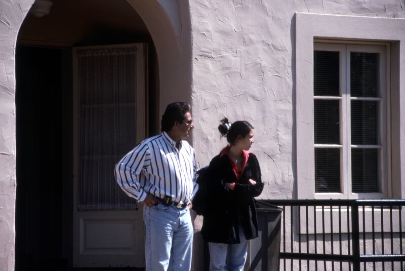 Robert Kardashian and his daughter Kim Kardashian in 1996.