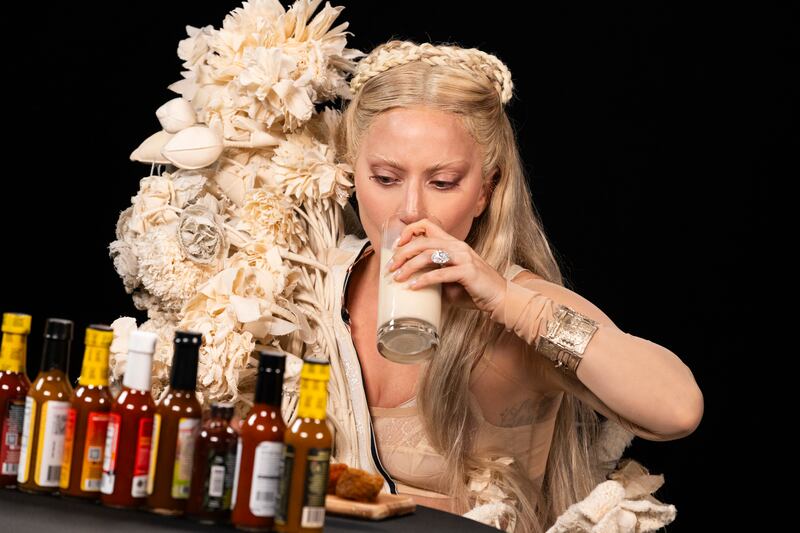 Lady Gaga on "Hot Ones"