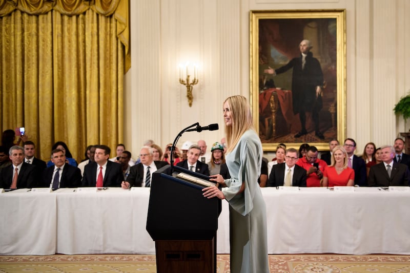 Ivanka Trump speaks during a "Pledge to America's Workers" event at the White House in Washington, D.C. on July 19, 2018.
