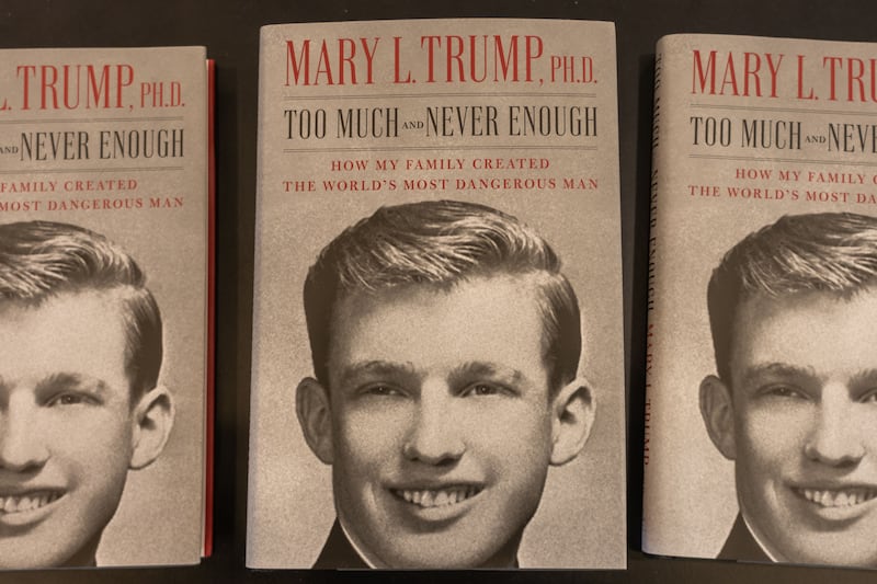 Mary Trump's book about Donald Trump.