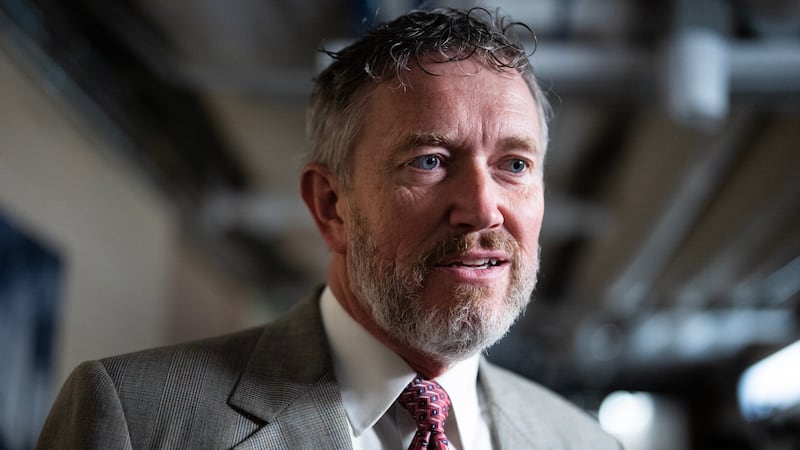 UNITED STATES - MAY 20: Rep. Thomas Massie, R-Ky., talks with reporters before a House Republican Conference meeting with President Donald Trump on the budget reconciliation bill in the U.S. Capitol on Tuesday, May 20, 2025. (Tom Williams/CQ-Roll Call, Inc via Getty Images)