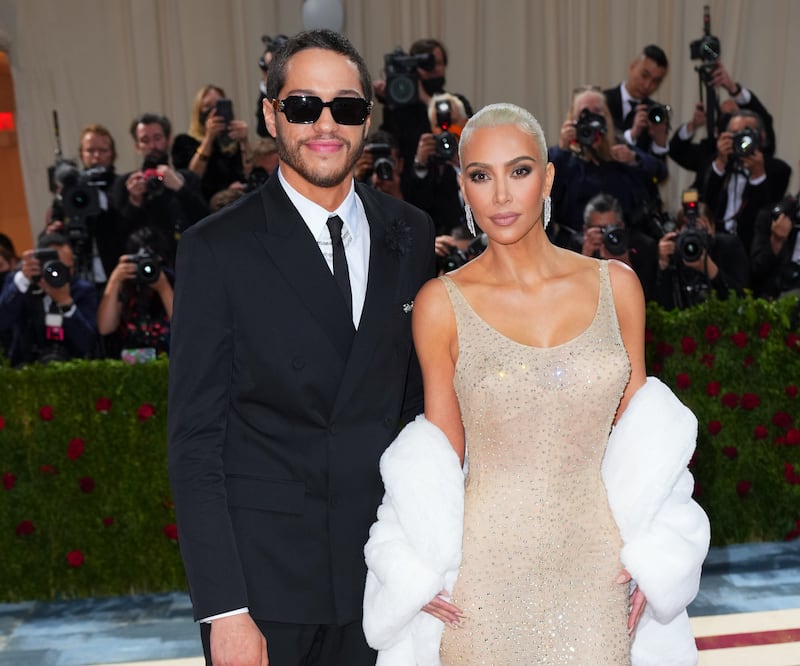 Pete Davidson and Kim Kardashian attend the 2022 Met Gala.