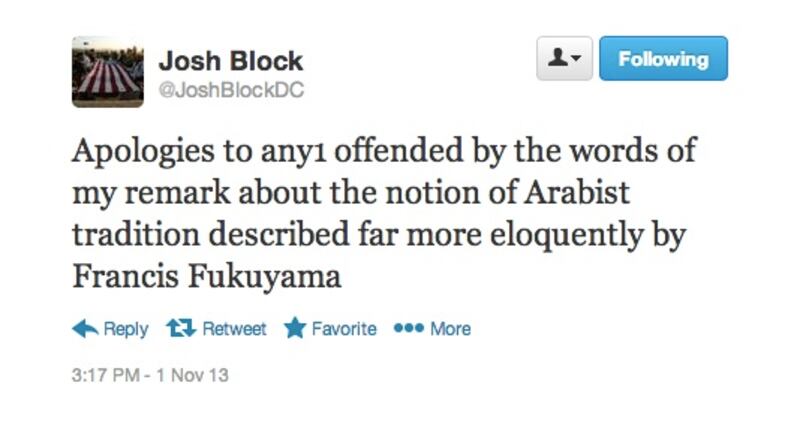 articles/2013/11/01/pro-israel-activist-josh-block-attacks-u-s-foreign-service-as-working-for-arab-states/block-apology-openz_jzuoej
