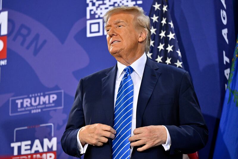 Donald Trump at one of his rallies