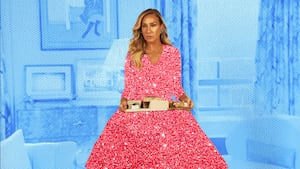 Carrie is serving.