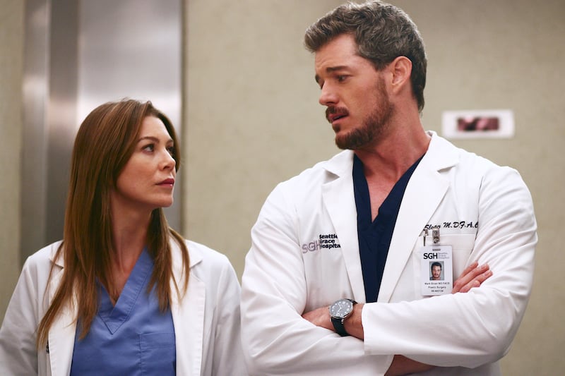 Ellen Pompeo and Eric Dane on ‘Grey's Anatomy.’