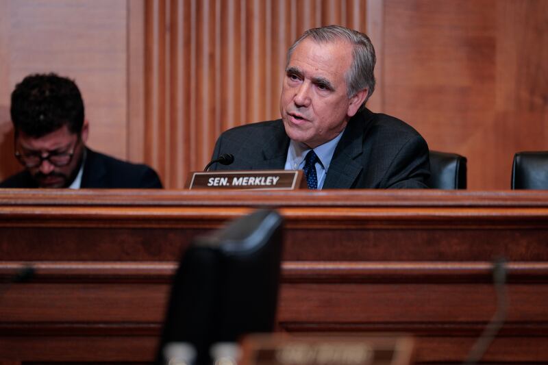 Merkley told Bondi that there was no reason for her to be so offended by his question.
