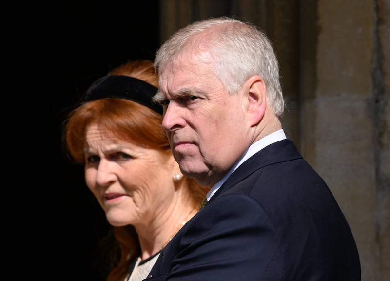 Sarah Ferguson, Duchess of York and Prince Andrew in April 2025.