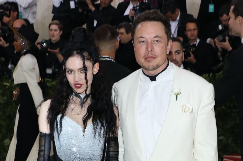 Grimes and Elon Musk in 2018.