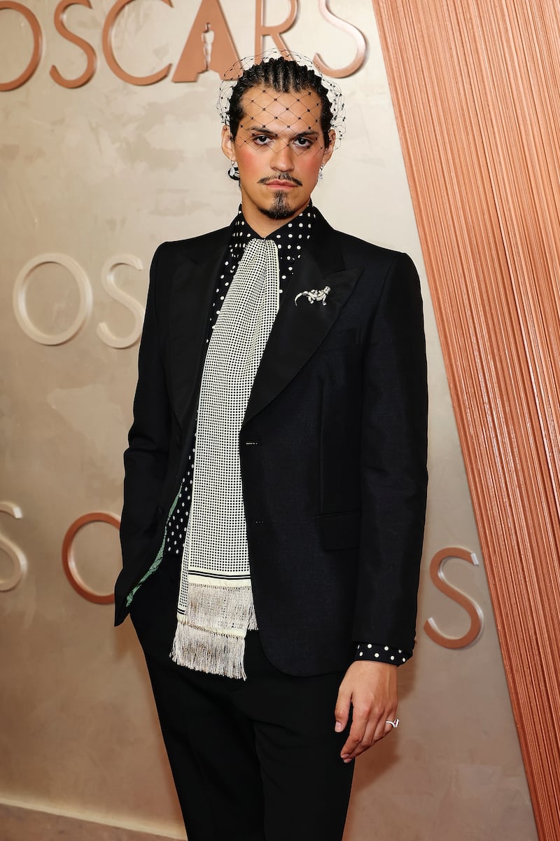 Omar Apollo attends the 97th Annual Oscars at Dolby Theatre on March 02, 2025 in Hollywood, California.