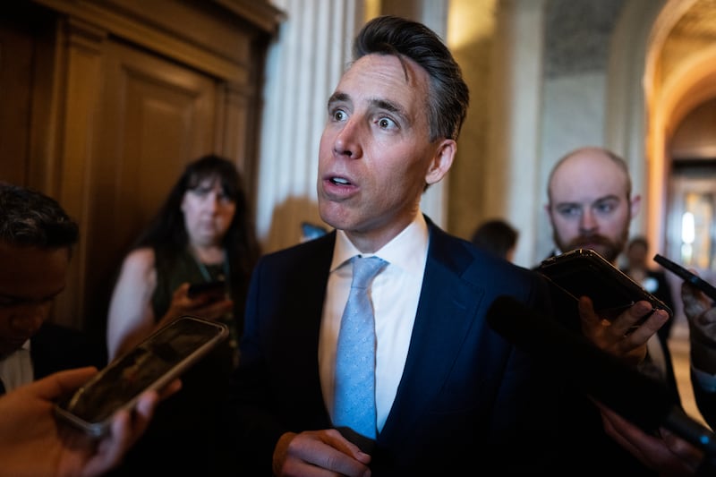 GOP Senator Josh Hawley, pictured in April, has been a vocal Republican critic of cutting Medicaid and said after the House passed President Trump's "big, beautiful" bill in the House that he expects changes regarding Medicaid in the Senate.