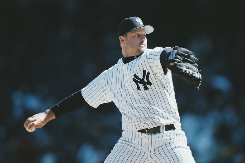 Pitcher Roger Clemens of the New York Yankess during the Major League Baseball American League East game against the Detroit Tigers on 10th April 1999 at Yankee Stadium, New York, New York, United States. The Yankees won the game 5 - 0. (Photo by Al Bello/Getty Images)