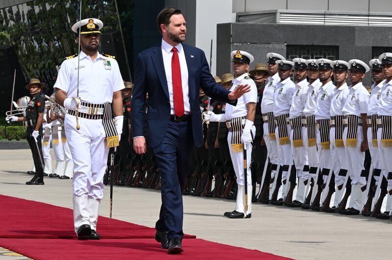 U.S. Vice President JD Vance in New Delhi, India.
