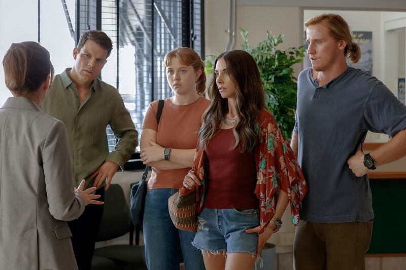 Jake Lacy, Essie Randles, Alison Brie, Conor Merrigan-Turner.
