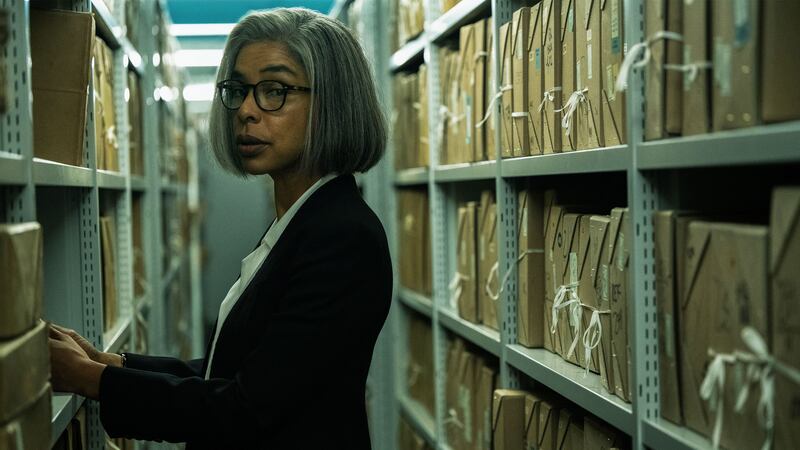 A photo including Sophie Okonedo in the show Slow Horses on Apple TV+