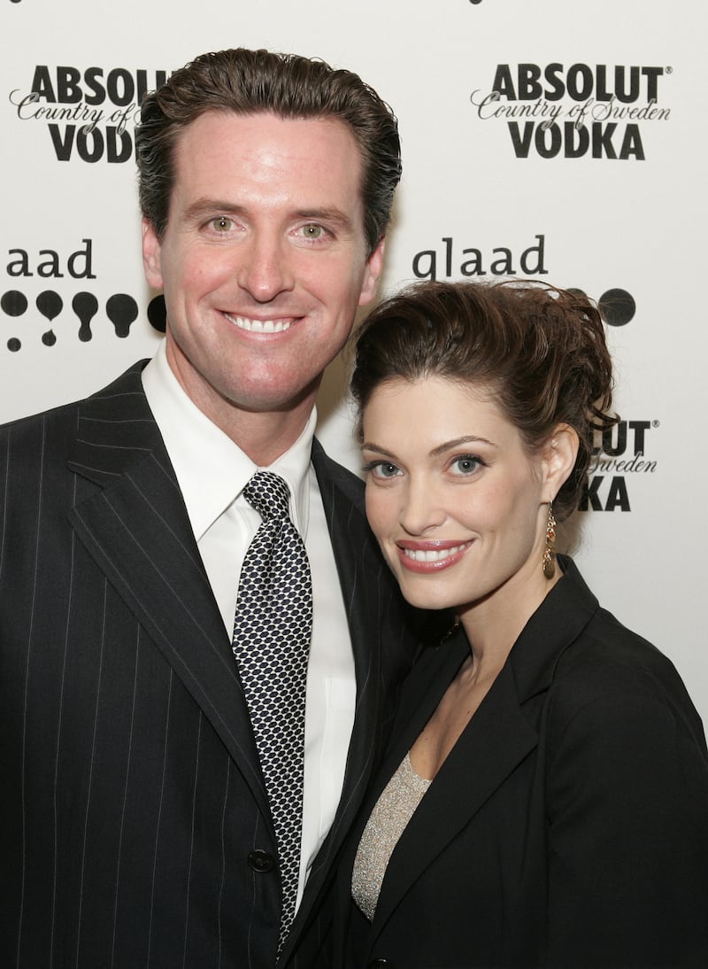 Newsom with Guilfoyle in2004.
