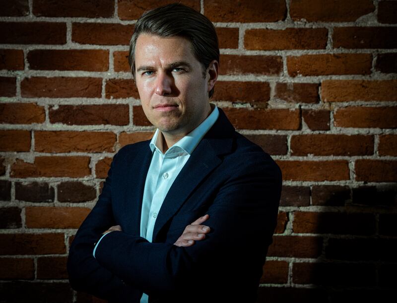WASHINGTON, DC - November 16:
Miles Taylor, who has recently revealed himself as the author of the explosive anonymous NYT column that described a resistance group within the Trump administration, at an undisclosed location in Washington, DC on November 16.
(Photo by Bill O'Leary/The Washington Post via Getty Images)