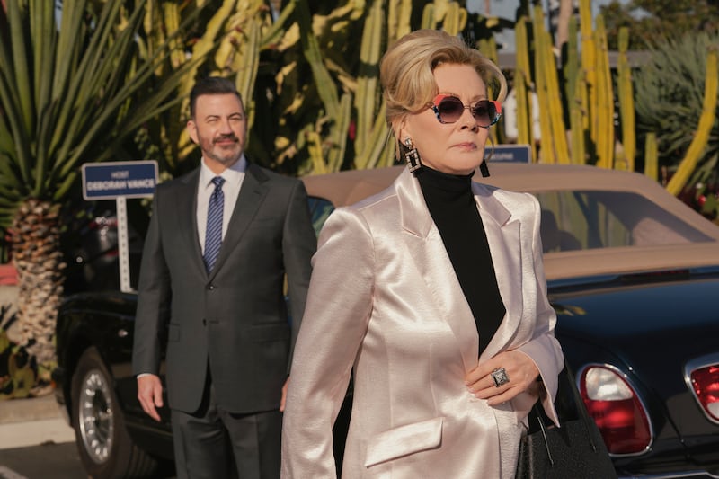 Jimmy Kimmel and Jean Smart on “Hacks.”