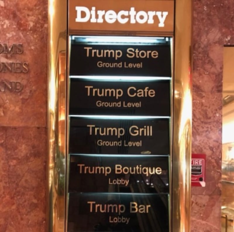 Inside Trump Tower.