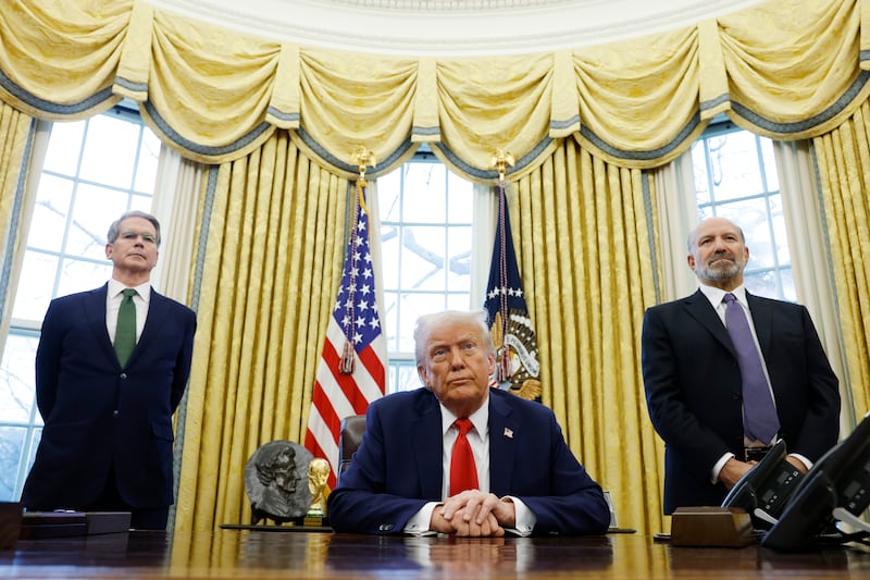 Lutnick, Bessent, and Trump.