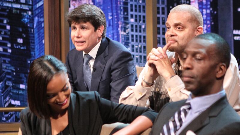Former Illinois Governor Rod Blagojevich during the Celebrity Apprentice live season finale on May 16, 2010.