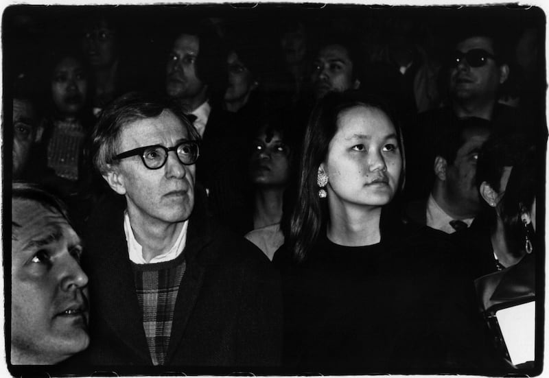 Woody Allen and Soon Yi Previn at a fashion show in 1996.