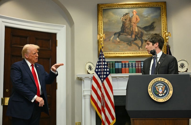 Donald trump and Sam Altman.