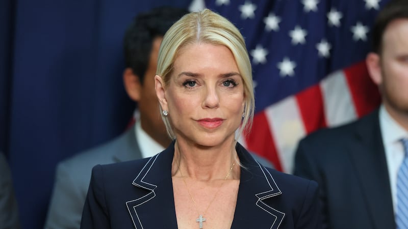 NEW YORK, NEW YORK - AUGUST 25: U.S. Attorney General Pam Bondi attends a press conference at the U.S. Attorney’s Office on August 25, 2025 in the Brooklyn Heights neighborhood of the Brooklyn borough in New York City. Attorney General Bondi announced the guilty plea of Sinaloa cartel co-founder Ismael “El Mayo” Zambada Garcia on federal crimes alongside other law enforcement officials including the U.S. Attorney for the Eastern District of New York Joseph Nocella, Jr., Drug Enforcement Administrator Terrance C. Cole, Homeland Security Investigations Acting Executive Associate Director Derek W. Gordon, and Federal Bureau of Investigation Operations Director Chad Yarbrough. (Photo by Michael M. Santiago/Getty Images)
