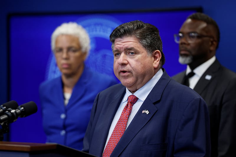Illinois Governor J.B. Pritzker slammed President Donald Trump saying he wanted the governor to call and request he send in U.S. troops declaring Chicago does not want troops on its streets.