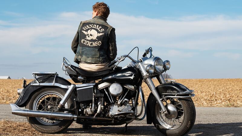 A photo including Austin Butler in the film The Bikeriders
