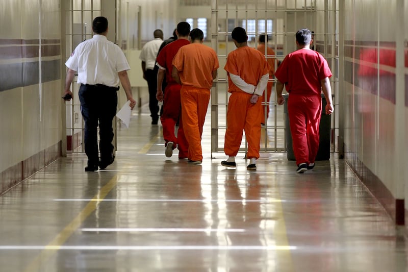 Detainees at the Stewart Detention Center in Lumpkin, Georgia.