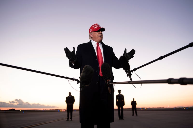 A photo including former U.S President Donald Trump