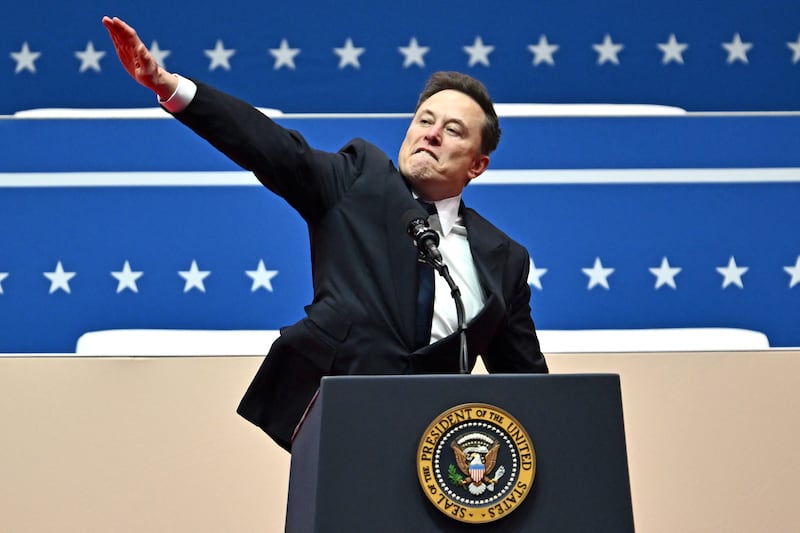 Musk received backlash for making a gesture at Trump's inauguration that looked like a Nazi salute.
