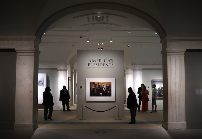 The "America’s Presidents" exhibition at the Smithsonian's National Portrait Gallery in 2021.