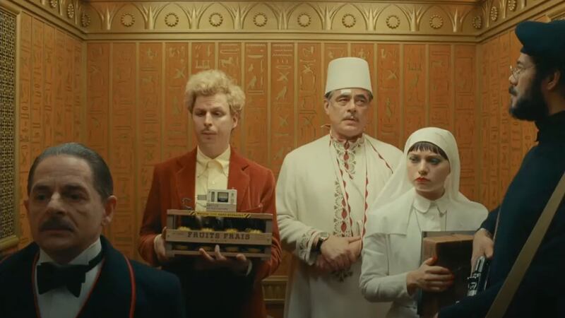 Film still from Wes Anderson's Phoenician Scheme