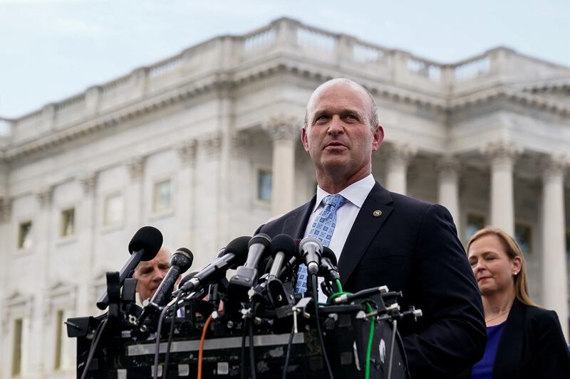 President of the Heritage Foundation Kevin Roberts speaks during a press conference