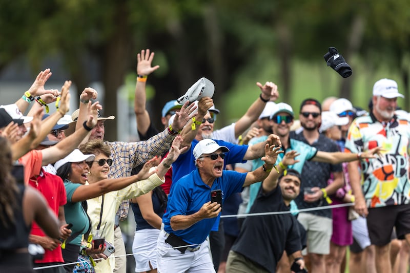 Fans at the LIV Golf tournament in Doral, Florida.
