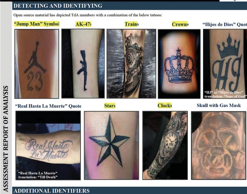 DHS gang tattoos