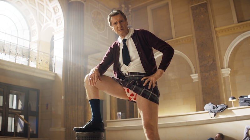 Liam Neeson plays Frank in "The Naked Gun."