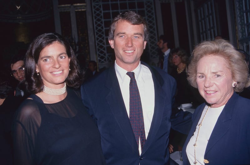 Mary Richardson Kennedy with her husband Robert F. Kennedy, Jr. and his mother Ethel Kennedy in New York City in May 1991.