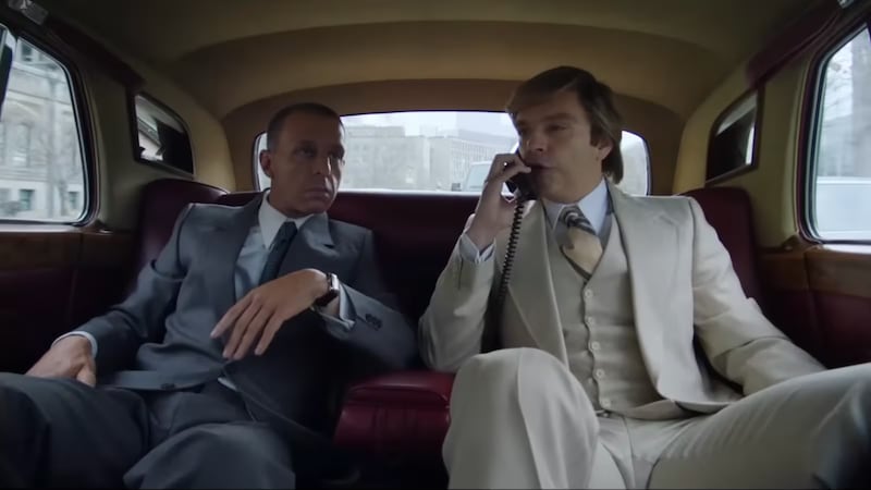 Jeremy Strong (L) and Sebastian Stan (R) in The Apprentice