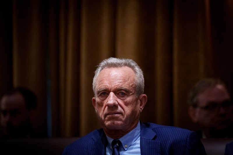 WASHINGTON, DC - FEBRUARY 26: U.S. Health and Human Services Secretary Robert F. Kennedy Jr., attends a Cabinet meeting at the White House on February 26, 2025 in Washington, DC. U.S.