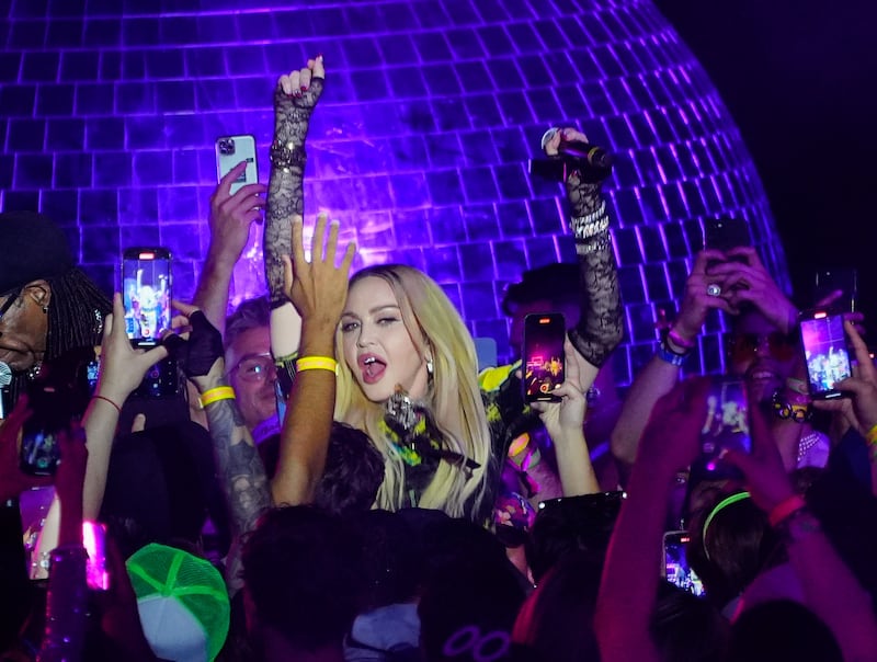 Madonna is seen at DiscOasis event