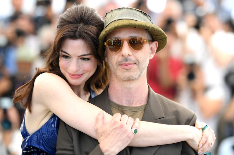 Anne Hathaway and Jeremy Strong at the 75th annual Cannes Film Festival in 2022.
