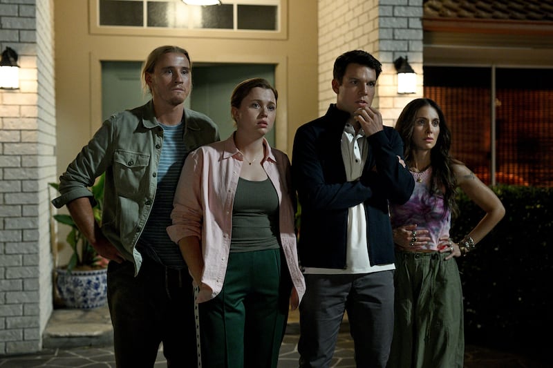Conor Merrigan-Turner as Logan, Essie Randles as Brooke, Jake Lacy as Troy, Alison Brie as Amy