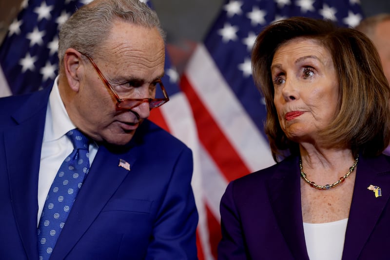Former House Speaker Nancy Pelosi and Senate Minority Leader Chuck Schumer