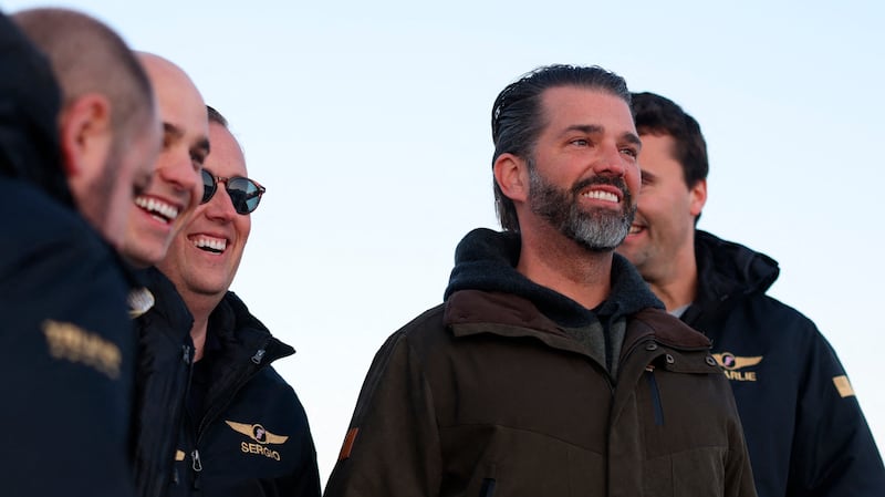Donald Trump Jr. and his entourage in Greenland.