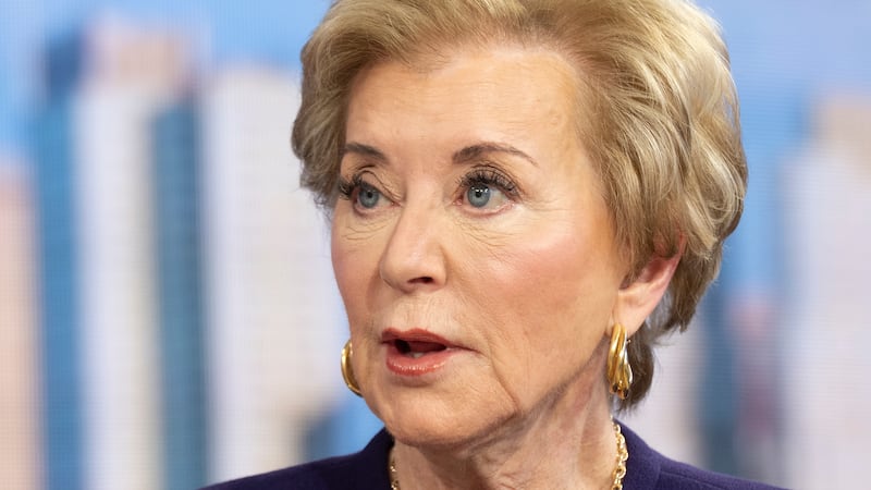 Linda McMahon on "Fox & Friends" at Fox News Channel Studios.