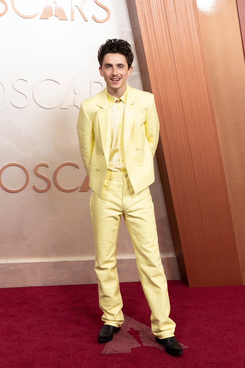 Timothée Chalamet at the 2025 Oscar ceremony.